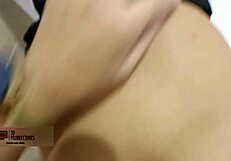 Boldly fucking horny mother-in-law in bathroom after watching her