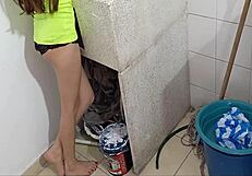 Is my stepsister distracted? Time to fuck her with my huge cock.