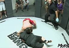 brunette model deepthroats big cock then gets anal and facial after fight