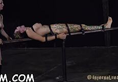 Feet worship with an extra kick of pain