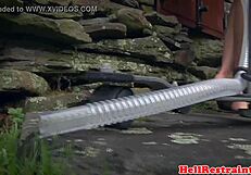 Is The Ginger Sub Getting Punished Outdoors In Bondage?