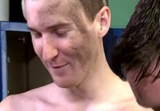 safado sucking three in the locker room, or is it more?