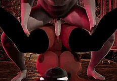 having sex with a devil girl with massive tits and horns