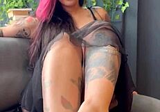 Brazilian Petite Slut Strips And Shows Horny Body