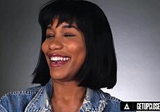 up close view of jenna foxx, naturally stacked ebony beauty, masturbating to orgasm full scene