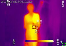 Beautiful woman caught in the act on night vision cameras
