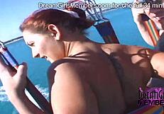 Naked Parasailing Adventure with Three Hot Spring Breakers on Wild Boat Trip