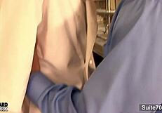 hottie long haired gay gives blowjob to a bald guy