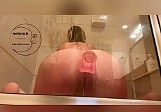 Pussy dripping from intense anal fingering