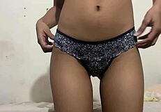 testing my new underwear naked in the bedroom, feeling pretty and sexy
