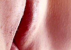 Watch That Tight Shaved Pussy Get Licked And Fingered To Orgasm In Close Up!