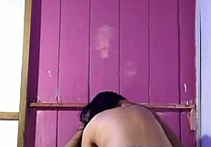 helping the mature woman after fixing her shower