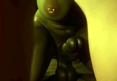 3D cartoon of futa on futa action with anal play