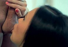 Enjoying a relaxing blowjob session