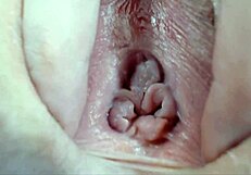 Young Girl Fingers Glass Dildo