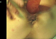 Milf fucks red dildo homemade hd sex