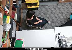 teen penelope reed caught shoplifting and gets fucked on camera.