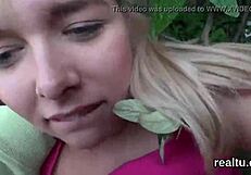 Intriguing czech teen gets tempted in shopping centre for anal blowjob and POV fuck