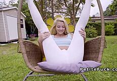 small tittied blonde teen spinner fucks monster cock in group pov