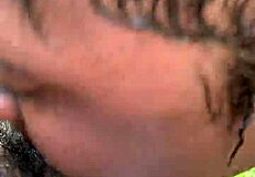 Ghetto bitch sucks and fucks hard outdoors!