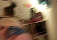 Punk gf twerks red spanked ass