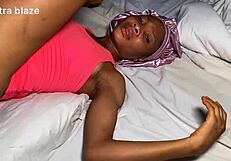 Petite college freshman explores garage with lover