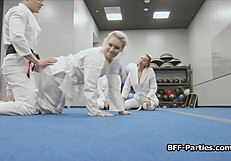 Horny Teen 18+S Foursome During Martial Arts Training!