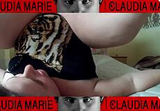 Stuffing panties deep into fat curvy pussy until she moans like a bitch