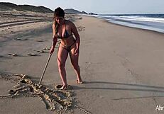 Blonde Girl Fucks Her Fan Hard on the Beach in Doggystyle