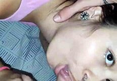 White wolf shares nocturnal deepthroat adventure with wife