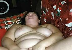 Milf squirts with two huge dildos