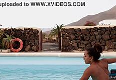 Ebony teen Agatha meets playboy and shows all.