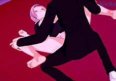 Miko Ino, Tsubame Koyasu, Yu Ishigami in wild sex from Kaguya-sama hentai.