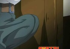 Step-sister and step-brother caught in the act in hentai cartoon