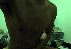 watch this asian hispanic man jerking off his cock