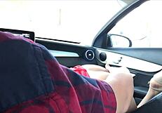 Latina Sucks Boyfriend's Dick In Car!