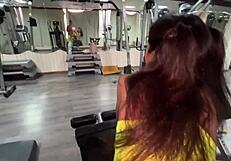 Trainer offers taboo exercises and fucks young katty close up in the gym cum on ass