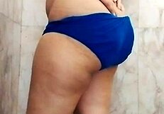 More hot scenes of an Indian beauty fingering in the bathroom