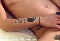 allie shows her real orgasm with dildo in interview