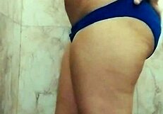 Desi girl fingers herself in bathroom with dirty Hindi talk