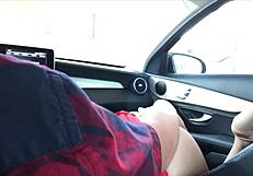 Latina Sucks Boyfriend's Dick In Car!