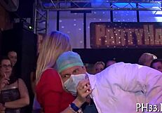 Group of amateurs have fun with oral stimulation parties