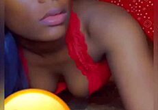 Beautiful black woman showing her big ass and nude body