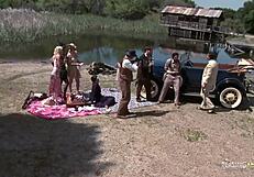 Stunning Girls Love Tight Pussies Fucked In Group Sex