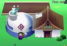 Chi Chi's Naughty Handjob For Roshi In Parody