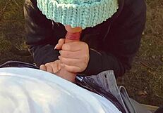 Hot Milf Pulls Up Panties Soaked with Cum in Outdoor POV Scene