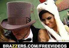 Hot Group Of Girls Share One Hard Cock In A Four On One Orgy.