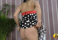 katerina hartlova plays with boobs, pussy, and feet