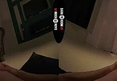 Tattooed redhead with big tits rides in cowgirl position