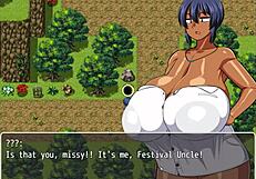 Tanned Girl Natsuki Hentai Game Ep 11 The Village Chief Masturbate On Her While She Is Changing In Public